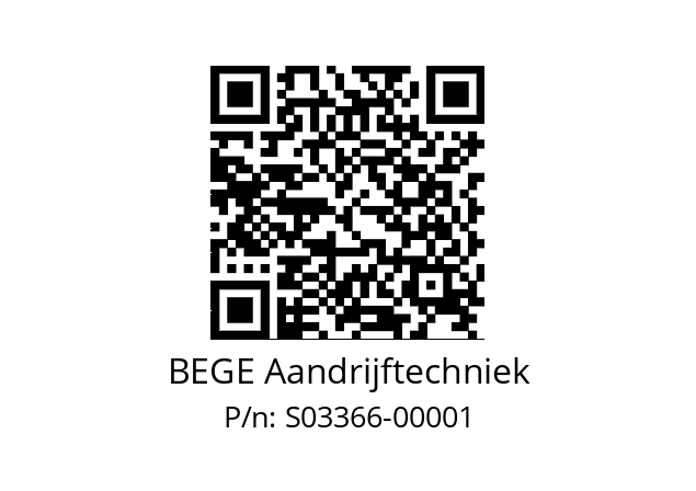   BEGE Aandrijftechniek S03366-00001