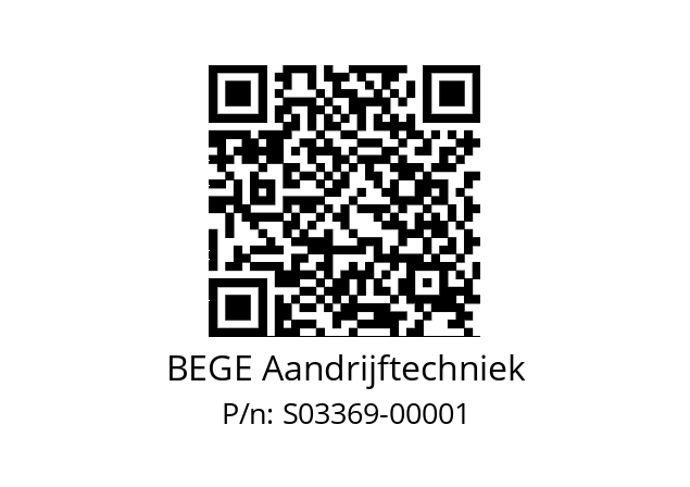   BEGE Aandrijftechniek S03369-00001