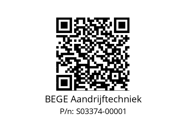   BEGE Aandrijftechniek S03374-00001