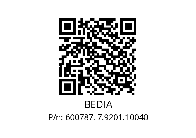   BEDIA 600787, 7.9201.10040