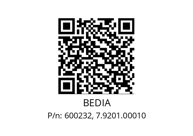   BEDIA 600232, 7.9201.00010