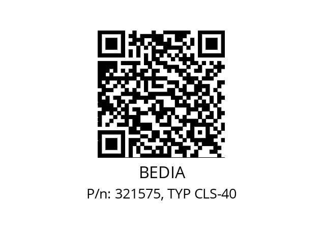   BEDIA 321575, TYP CLS-40