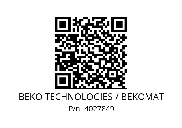   BEKO TECHNOLOGIES / BEKOMAT 4027849