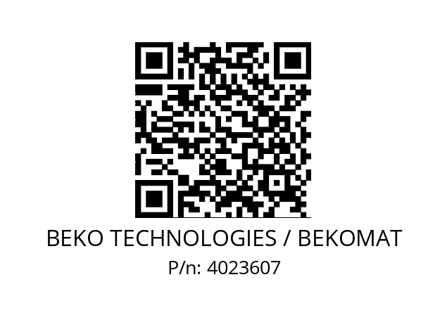   BEKO TECHNOLOGIES / BEKOMAT 4023607