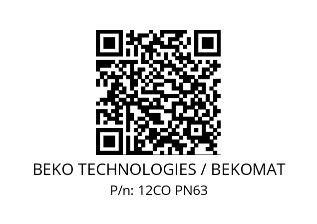   BEKO TECHNOLOGIES / BEKOMAT 12CO PN63