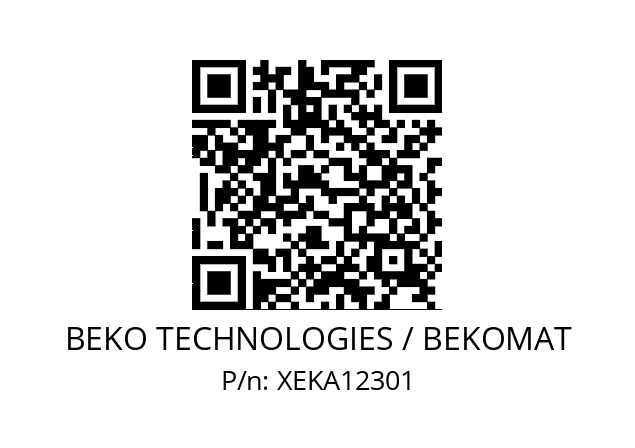   BEKO TECHNOLOGIES / BEKOMAT XEKA12301