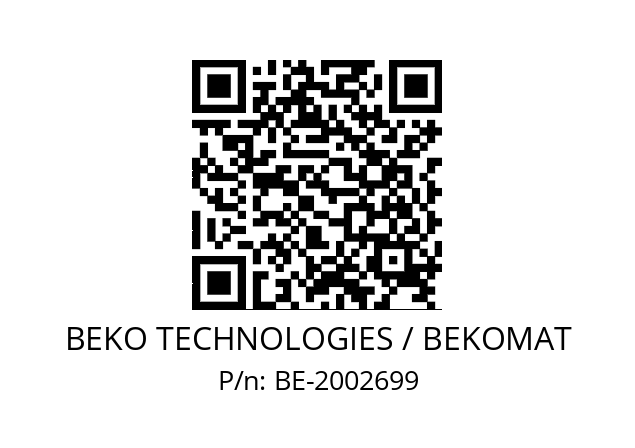   BEKO TECHNOLOGIES / BEKOMAT BE-2002699