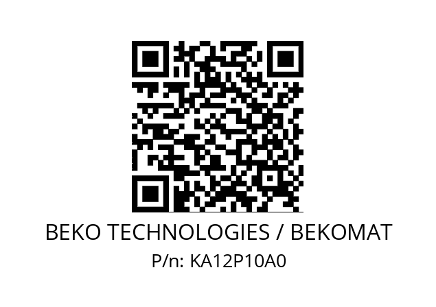   BEKO TECHNOLOGIES / BEKOMAT KA12P10A0