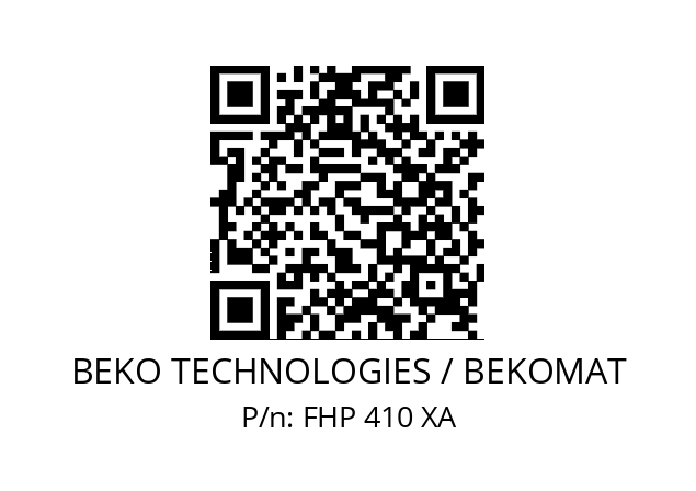 Strainer  BEKO TECHNOLOGIES / BEKOMAT FHP 410 XA