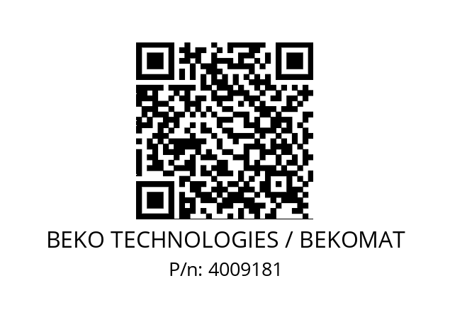   BEKO TECHNOLOGIES / BEKOMAT 4009181