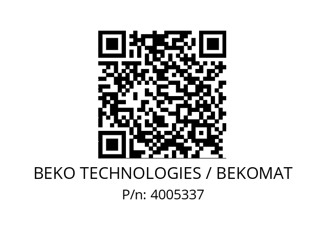   BEKO TECHNOLOGIES / BEKOMAT 4005337