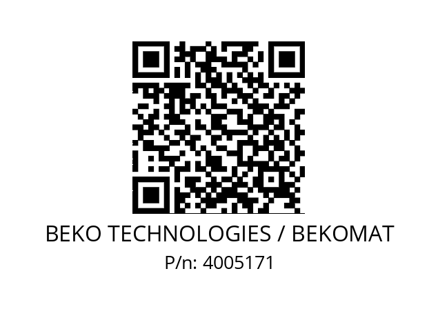   BEKO TECHNOLOGIES / BEKOMAT 4005171