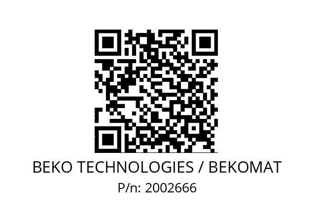   BEKO TECHNOLOGIES / BEKOMAT 2002666