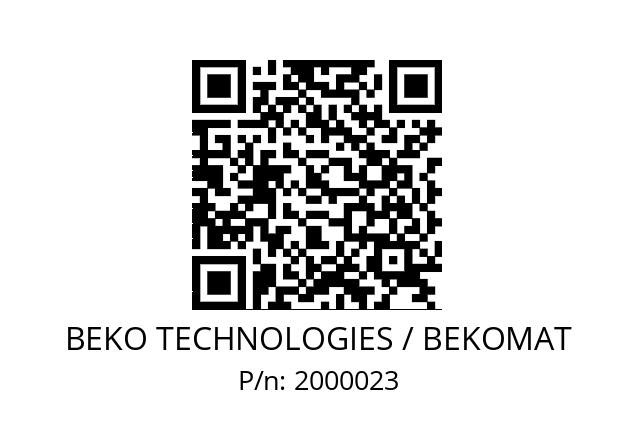   BEKO TECHNOLOGIES / BEKOMAT 2000023