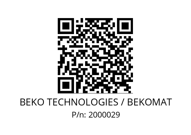   BEKO TECHNOLOGIES / BEKOMAT 2000029