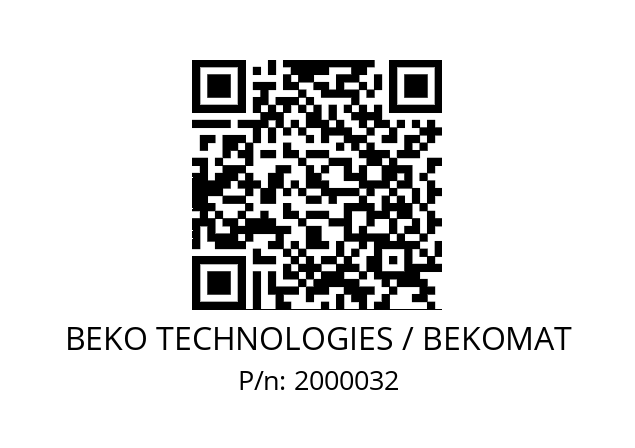   BEKO TECHNOLOGIES / BEKOMAT 2000032