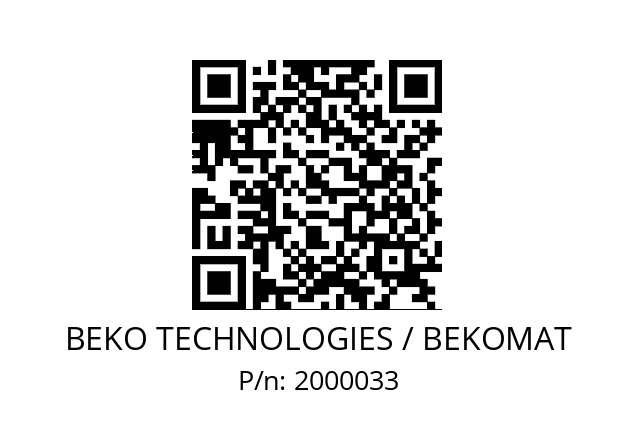   BEKO TECHNOLOGIES / BEKOMAT 2000033