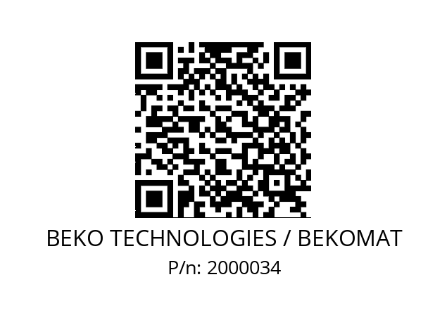   BEKO TECHNOLOGIES / BEKOMAT 2000034