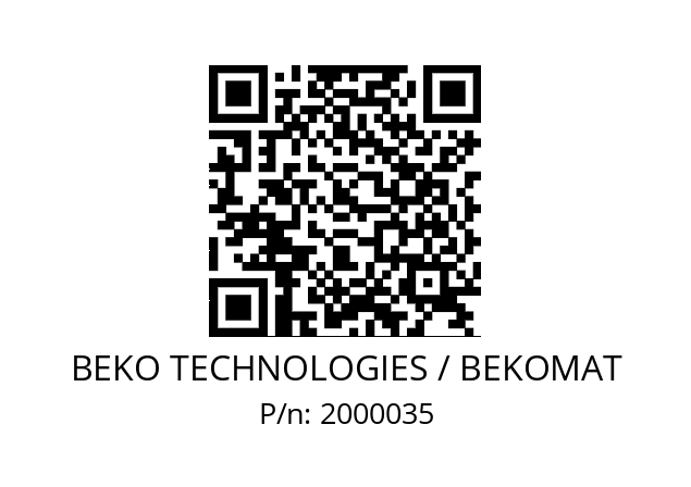   BEKO TECHNOLOGIES / BEKOMAT 2000035