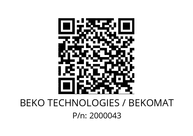   BEKO TECHNOLOGIES / BEKOMAT 2000043