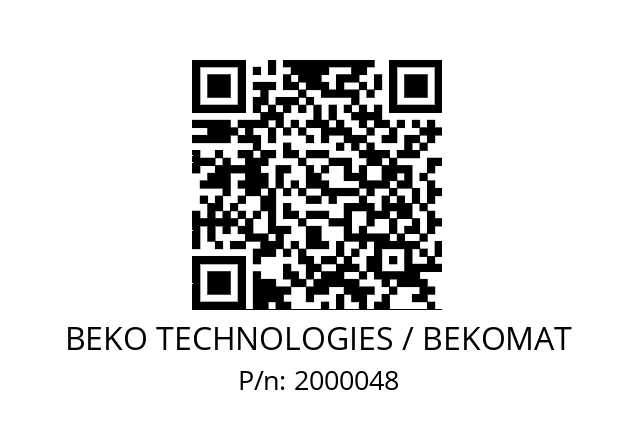   BEKO TECHNOLOGIES / BEKOMAT 2000048