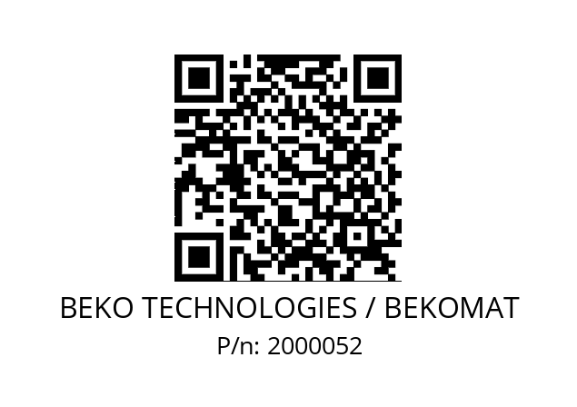   BEKO TECHNOLOGIES / BEKOMAT 2000052