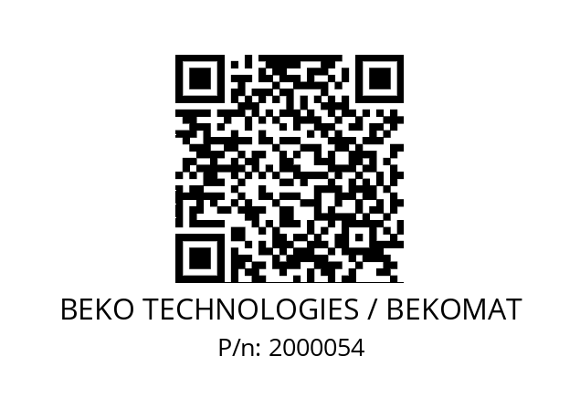   BEKO TECHNOLOGIES / BEKOMAT 2000054