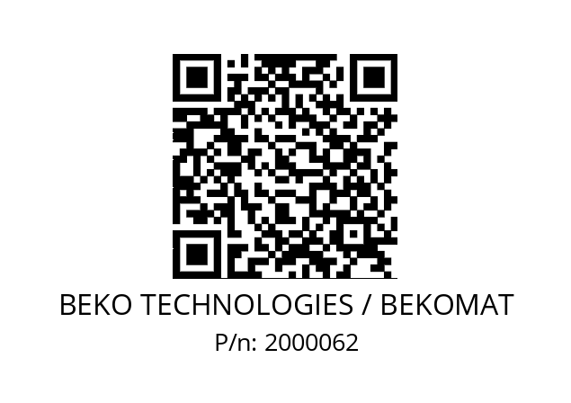   BEKO TECHNOLOGIES / BEKOMAT 2000062