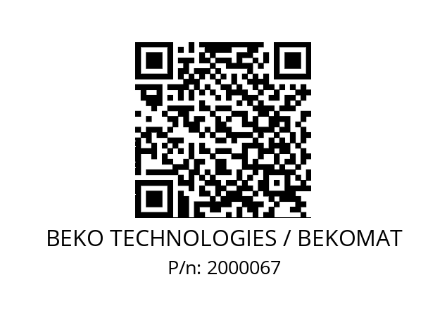   BEKO TECHNOLOGIES / BEKOMAT 2000067