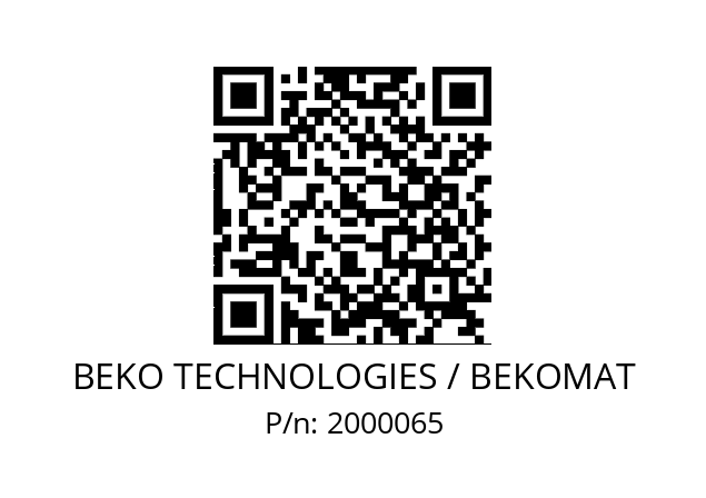   BEKO TECHNOLOGIES / BEKOMAT 2000065