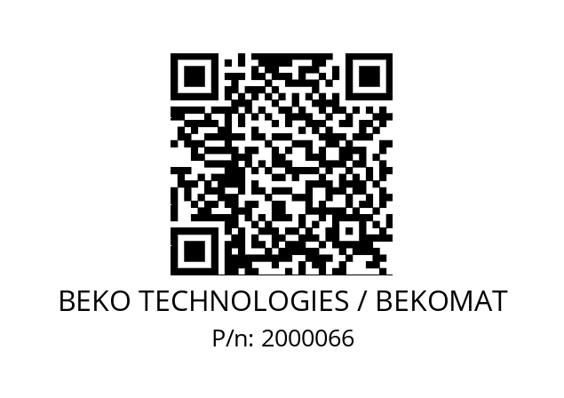   BEKO TECHNOLOGIES / BEKOMAT 2000066