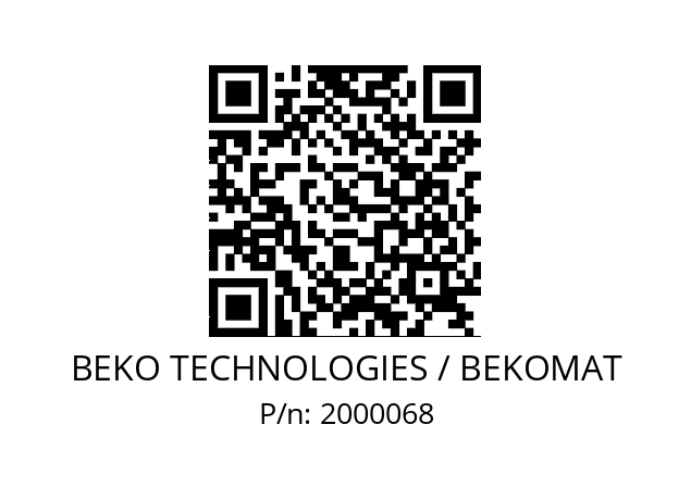   BEKO TECHNOLOGIES / BEKOMAT 2000068