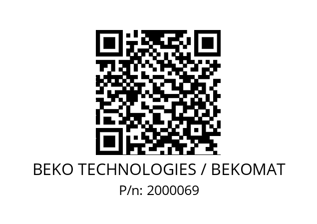   BEKO TECHNOLOGIES / BEKOMAT 2000069