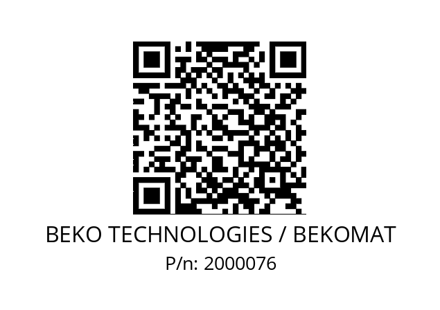   BEKO TECHNOLOGIES / BEKOMAT 2000076