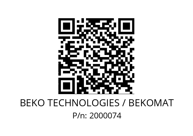   BEKO TECHNOLOGIES / BEKOMAT 2000074