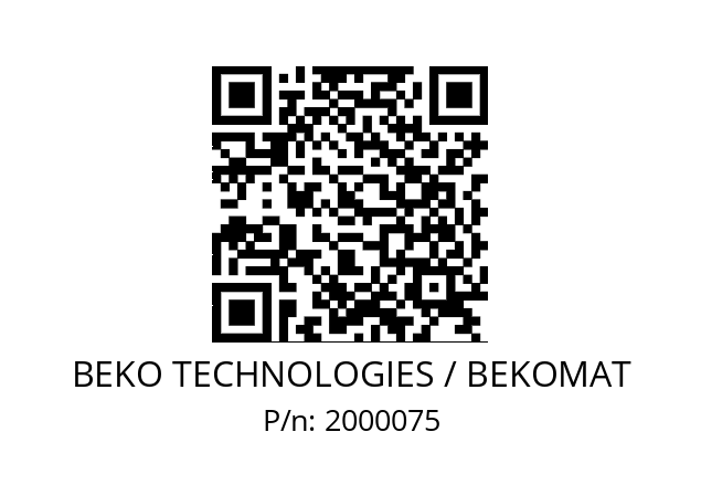   BEKO TECHNOLOGIES / BEKOMAT 2000075