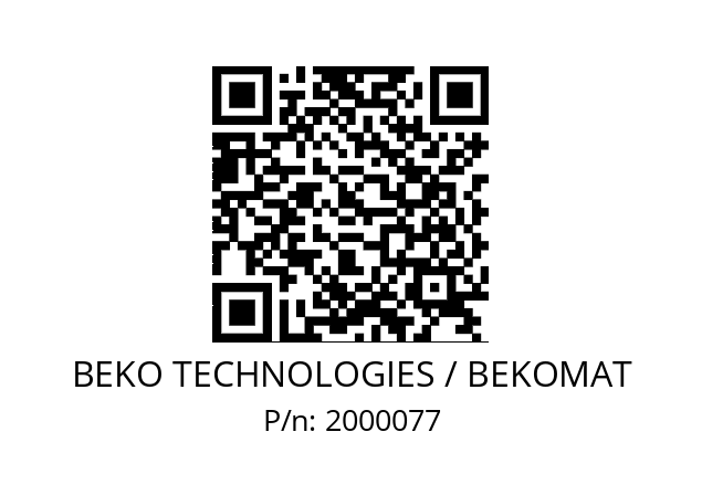   BEKO TECHNOLOGIES / BEKOMAT 2000077