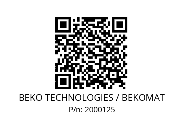   BEKO TECHNOLOGIES / BEKOMAT 2000125