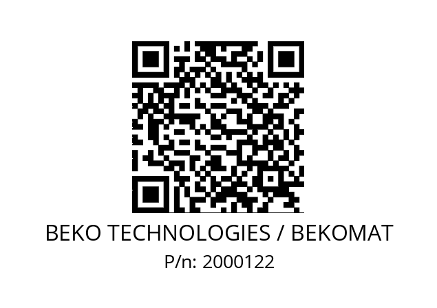   BEKO TECHNOLOGIES / BEKOMAT 2000122