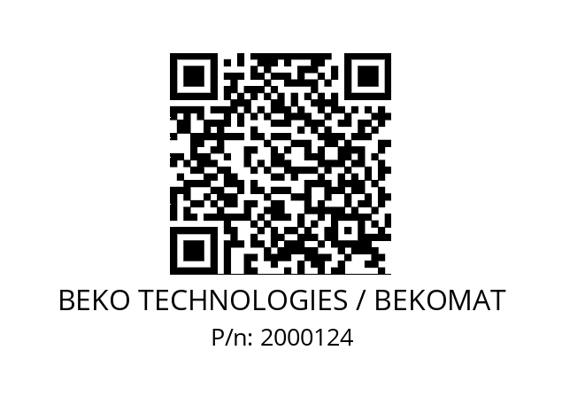   BEKO TECHNOLOGIES / BEKOMAT 2000124