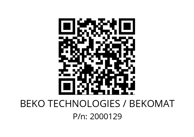   BEKO TECHNOLOGIES / BEKOMAT 2000129