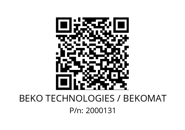   BEKO TECHNOLOGIES / BEKOMAT 2000131