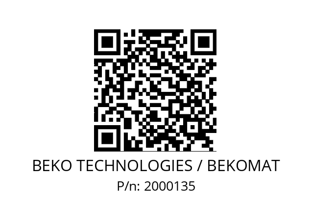   BEKO TECHNOLOGIES / BEKOMAT 2000135