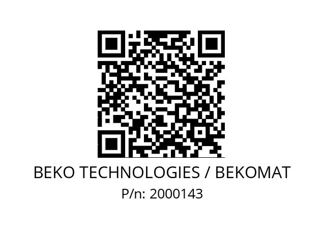   BEKO TECHNOLOGIES / BEKOMAT 2000143