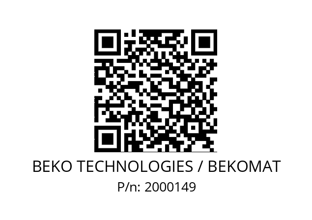   BEKO TECHNOLOGIES / BEKOMAT 2000149