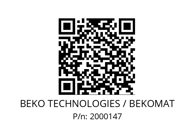   BEKO TECHNOLOGIES / BEKOMAT 2000147