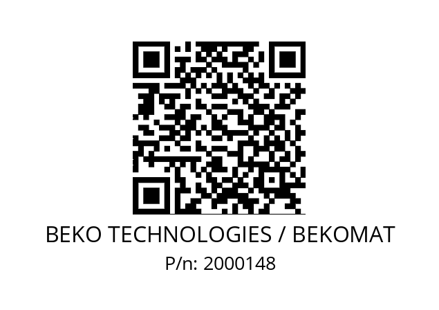   BEKO TECHNOLOGIES / BEKOMAT 2000148