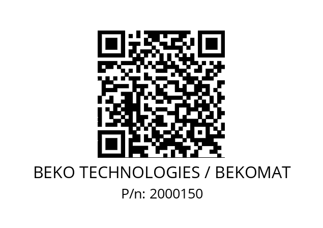   BEKO TECHNOLOGIES / BEKOMAT 2000150