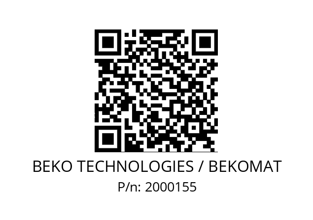   BEKO TECHNOLOGIES / BEKOMAT 2000155