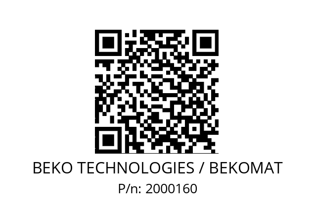   BEKO TECHNOLOGIES / BEKOMAT 2000160